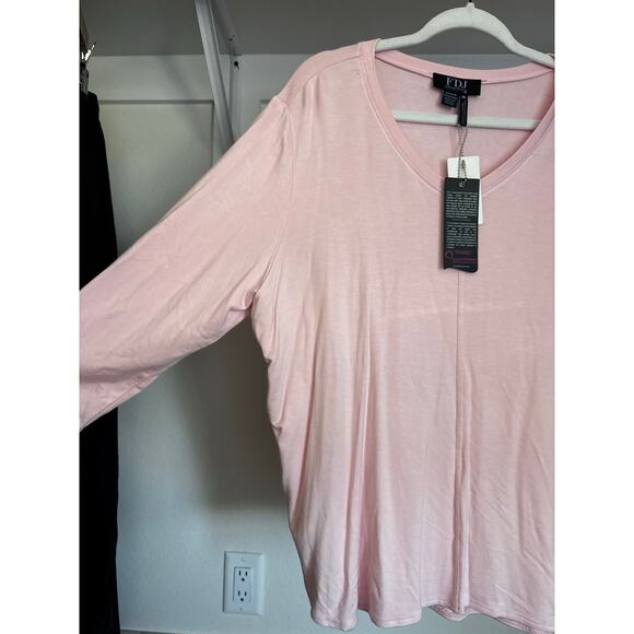 NWT FDJ French Dressing Women's Dolman Sleeve Blouse Pink Size XL - Picture 2 of 10